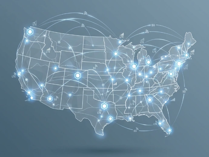 U.S. coverage network map